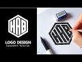 Monogram Letter Logo Design Adobe Illustrator SPEED ART Logo Design Tutorial