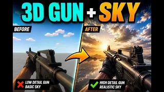 Import 3D Gun Model Realistic Sky in Unity M16 Rifle AllSky