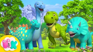 Jönnek a nagy Dínók 🦕 Dinós Mese 🦖 Dino Gyerekdalok és Mondókák Babáknak | HeyKids