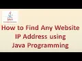 How to Get Website IP Address Using Java