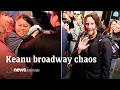 Keanu Reeves divine wife tackled outside broadway show