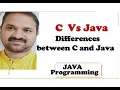C Versus Java Difference Between C Java Programming Languages Comparison