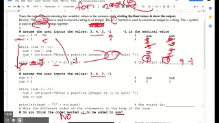 Tracing While Loops Worksheet 2