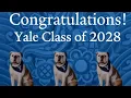 Yale Class of 2028 Acceptance