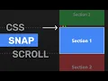 Pure CSS Snap Scroll Effect No Javascript Super Easy