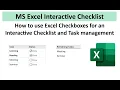 How to make Interactive Checklist Use MS Excel Checkboxes for Interactive Checklists