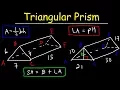 Surface Area of a Triangular Prism - Lateral Area Geometry