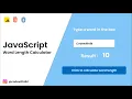 JavaScript Word Length Calculator Code with DK