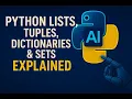 Python Lists Tuples Dictionaries Sets Explained Python Data Types for Beginners