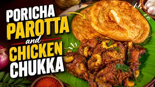 Crispy Fried Parotta with Spicy Chicken Chukka | Easy Tamil Recipe | Anjali Coldpressed Oil