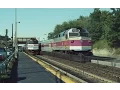 Amtrak MBTA Conrail action at Rt 128 station Dedham MA 1992
