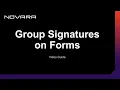 Group Signatures on Forms Novara EHS Software