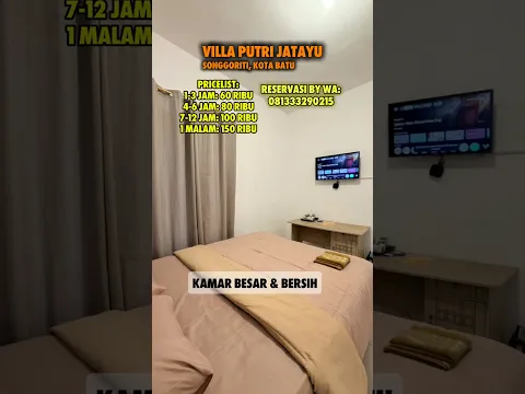 Penginapan Murah di Songgoriti, Kota Batu Malang. Villa Putri Jatayu