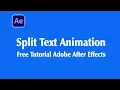 Create Split Text Animation in Adobe After Effects Tutorial