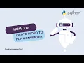 how to create word to pdf converter in python