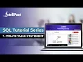 How to Create Table in SQL Create Table Statement Hands on Create Table in SQL Intellipaat