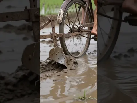 a woman is working hard on the farm