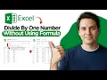 How to Divide a Whole Column Row or Sheet in Excel by One Number Without Using Formula 2026