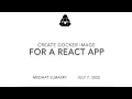 Create Docker Image for a React App
