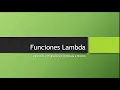 Funciones Lambda en Python