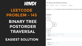 binary tree post order traversal Leetcode - 145 solution in hindi