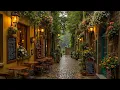 Download Lagu Gentle Rainfall \u0026 Jazz in a Hidden Alley ☔ Peaceful Café Vibes with Tender Piano Jazz for Relaxation