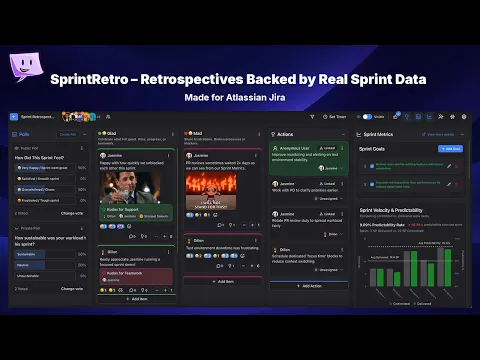 watch SprintRetro – Free Retrospective & Metrics Suite video