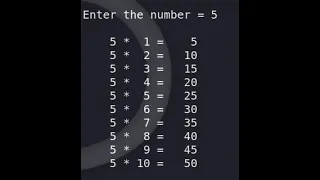 Using C programming to print the multiplication table in kali Linux for Beginners