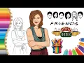 Coloring Rachel Green from FRIENDS Realistic Celebrity Coloring Pages Jennifer Aniston 90s classic