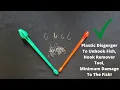 How To Use A Plastic Disgorger To Unhook Fish - Snelled Fish Hook Remover Tool 2 in 1 4K