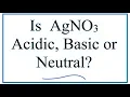 Is AgNO3 acidic basic or neutral dissolved in water
