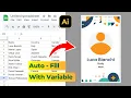 Auto Fill Text in Adobe Illustrator from Google Sheets Data Variables Tutorial