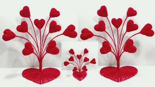 ऊन से गुलदस्ता बनाने का तरीका/DIY EASY WOOLEN FLOWERS GULDASTA/WOOLEN FLOWER VASE CRAFT IDEA