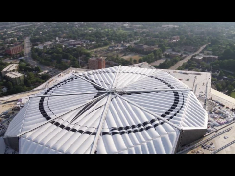 Mercedes-Benz Stadium Roof Close Timelapse