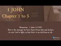 1 John Chapter 1 to 5 - NIV Bible and Scripture