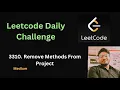 Remove Methods From Project Leetcode - 3310