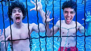 اخر شخص يطلع من صندوق الماء يفوز حمو ايهاب كان هيغرقنى 