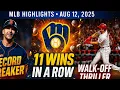 Brewers on Fire 11th Straight Win Full MLB Highlights Scores - August 12 2025