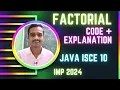 factorial of a number java programs computer application icse class 10 padhaikrlo