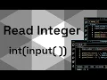 Python - Read Integer Input from User via Console