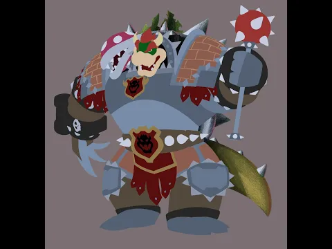 Creating Warhammer Bowser, Layer-by-Layer Timelapse #mario #bowser #warhammer