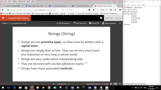 Third week Arithmetic Operators String Methods and Intro to Scanner