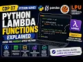 Python Lambda Functions Explained Python CDP 07