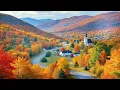 New England Autumn Road Trip - Beautiful Foliage in Vermont and New Hampshire 4K
