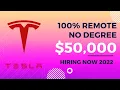 LATEST JOBS 2022 Tesla Advisor Job 50 000 Remote Job No Experience