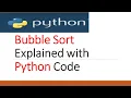 Tutorial 14 Bubble Sort in Python Code Explained