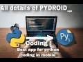 All details of PYDROID app Best python programming language app for Android