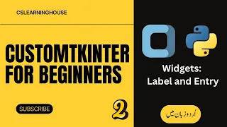 CustomTkinter Tutorial for Beginners How to Create Label and Entry Widgets in Python GUI Vdo-02