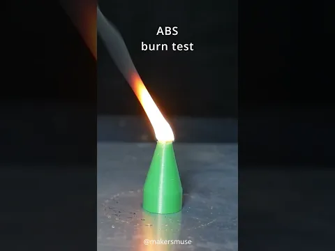 ABS 3D print burn test
