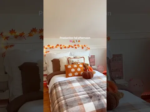 Productive fall afternoon routine🎀🍁 #afterclass #afternoon #studentlife #productivity #fallvibes
